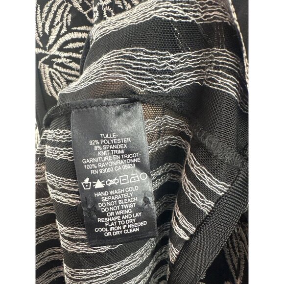 Nic + Zoe Womens Black & White Embroidered Cardigan Tunic - Picture 5 of 6